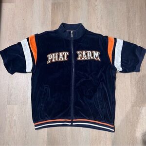 Phat Farm Vintage Zip Up Short Sleeves - XL